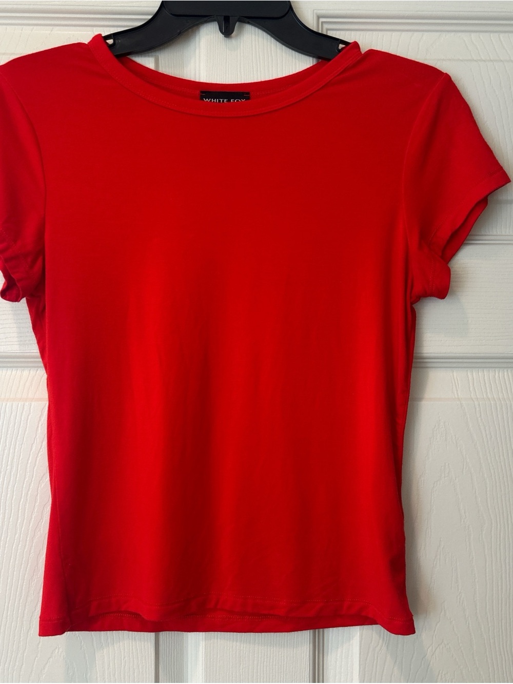 White Fox Boutique Red Short Sleeve Crew Tee